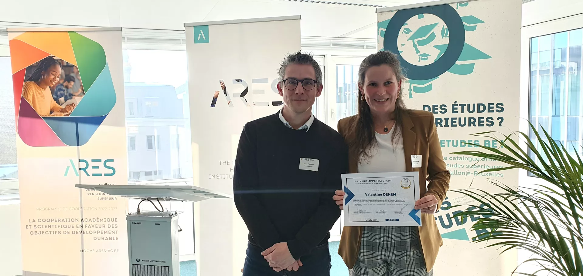 Valentine, alumni du Secteur Éducation, remporte le Prix Maystadt pour son TFE