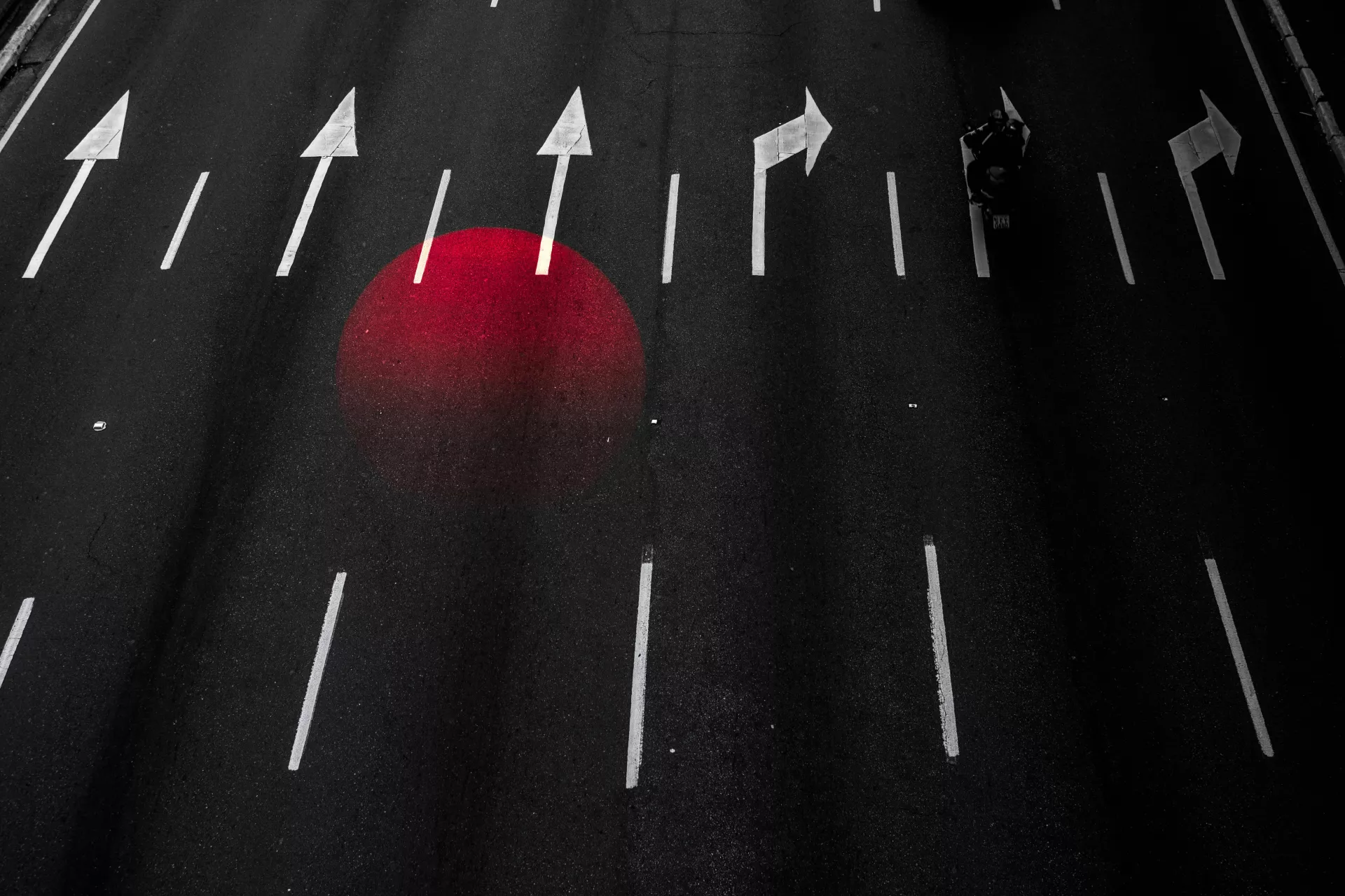 Signalisation sur une route