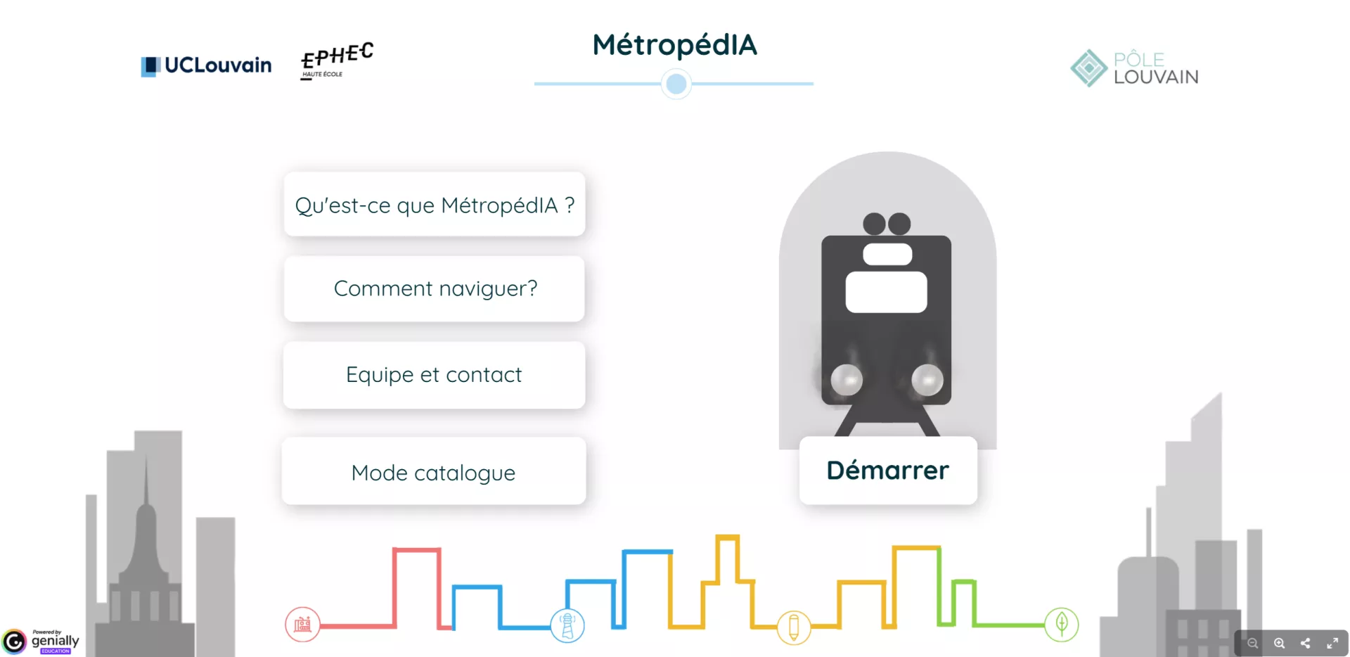 Page d'accueil MétropédIA